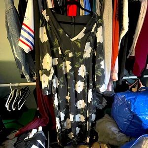 Large Floral Chiffon dress